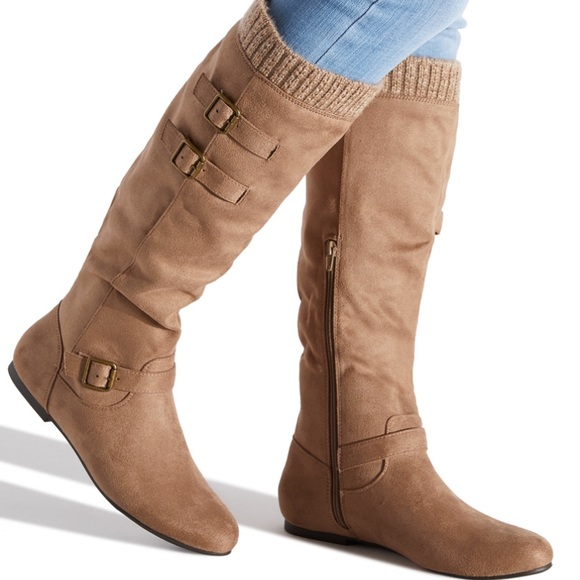 Aieeda Sweater Cuff Boot Wide Calf 